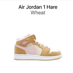 Nike Air Jordan 1 Hare Lola GUC (AS IS) Size 38 5.5Y Pink/wheat